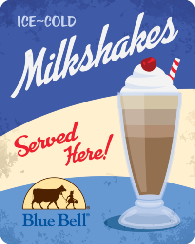 Retro Milkshakes Metal Sign